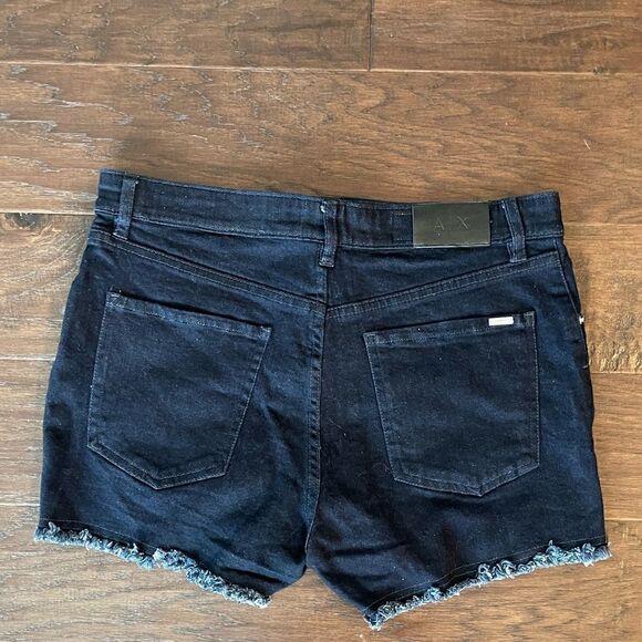Armani Exchange Mid Rise Shorts Dark Wash size 28 New - Picture 9 of 10